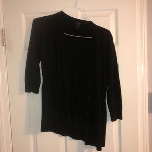 Black button up sweater
